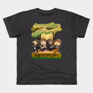 Hedgehog rocker, rock band Kids T-Shirt